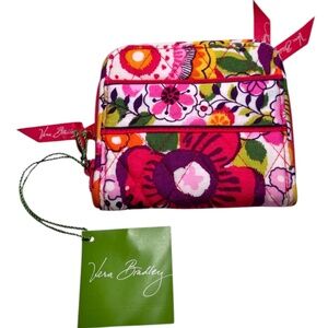 NEW Vera Bradley Clementine Compact Zip Around Wallet Retired Pink Floral Gift